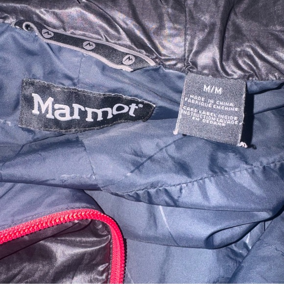Marmot Women’s Hooded Insulated Jacket Black Pink Full Zip Size M - Picture 8 of 11